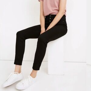 Madewell The 10” High Rise Skinny Jeans in Black Frost Wash